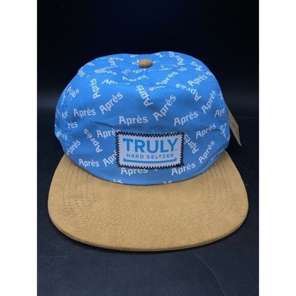 Apres Brist Truly Hard Seltzer Blue & Suede Brim Snapback Hat Cap NWT New - Picture 1 of 11